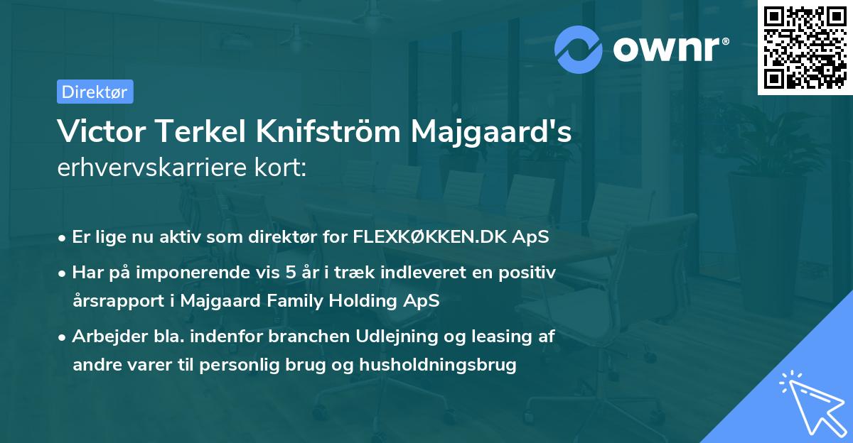 Victor Terkel Knifström Majgaard's erhvervskarriere kort