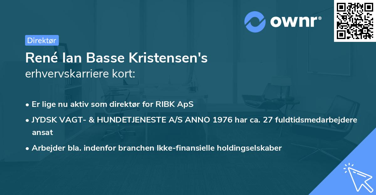 René Ian Basse Kristensen's erhvervskarriere kort