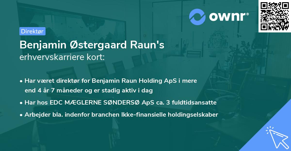 Benjamin Østergaard Raun's erhvervskarriere kort