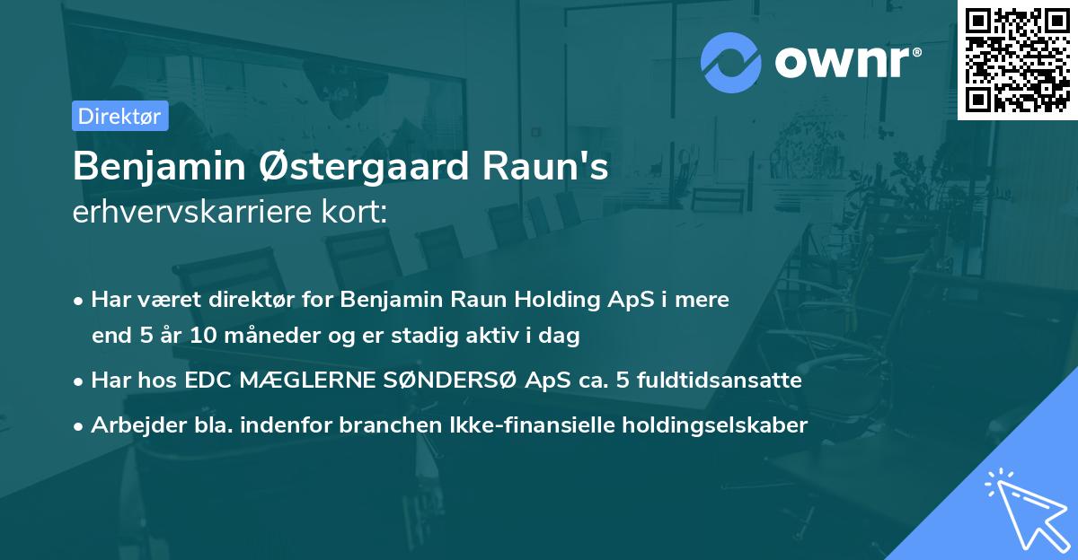 Benjamin Østergaard Raun's erhvervskarriere kort