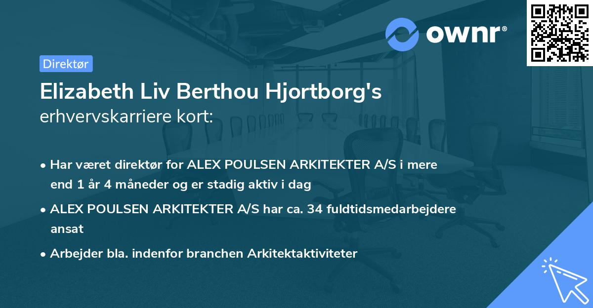 Elizabeth Liv Berthou Hjortborg's erhvervskarriere kort