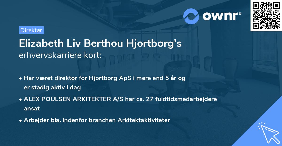 Elizabeth Liv Berthou Hjortborg's erhvervskarriere kort