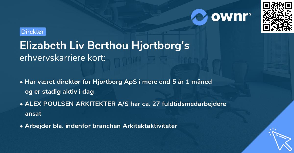 Elizabeth Liv Berthou Hjortborg's erhvervskarriere kort