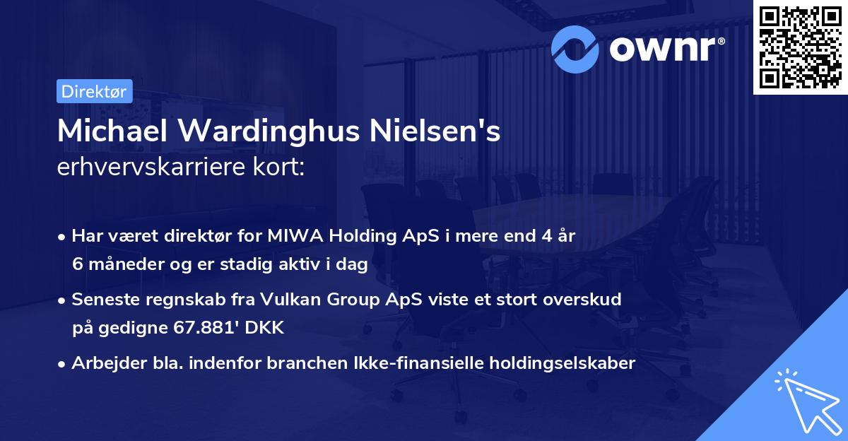 Michael Wardinghus Nielsen's erhvervskarriere kort