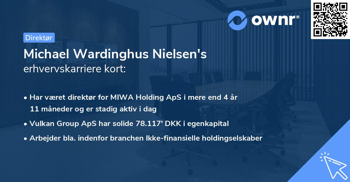 Michael Wardinghus Nielsen's erhvervskarriere kort