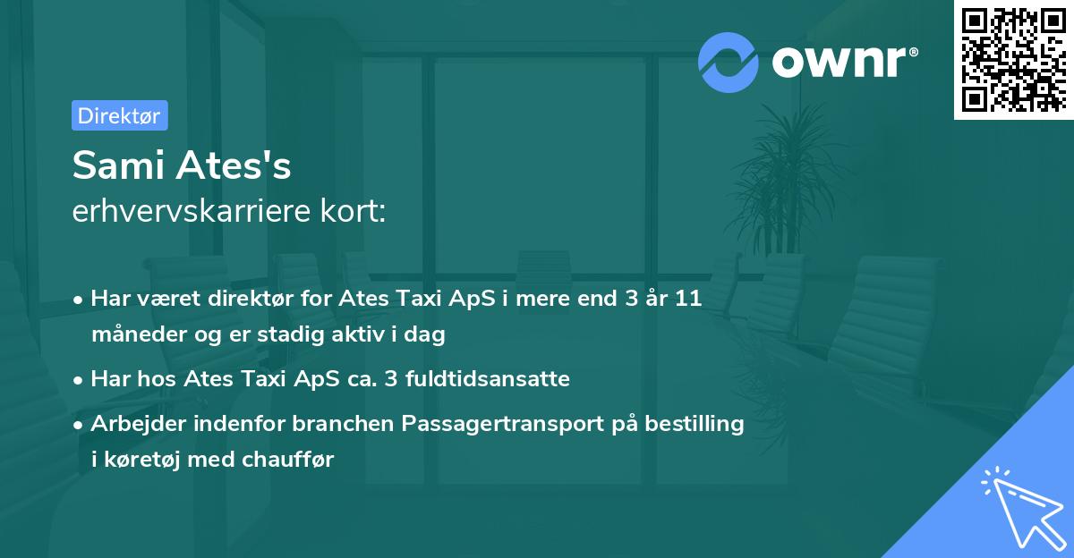 Sami Ates's erhvervskarriere kort