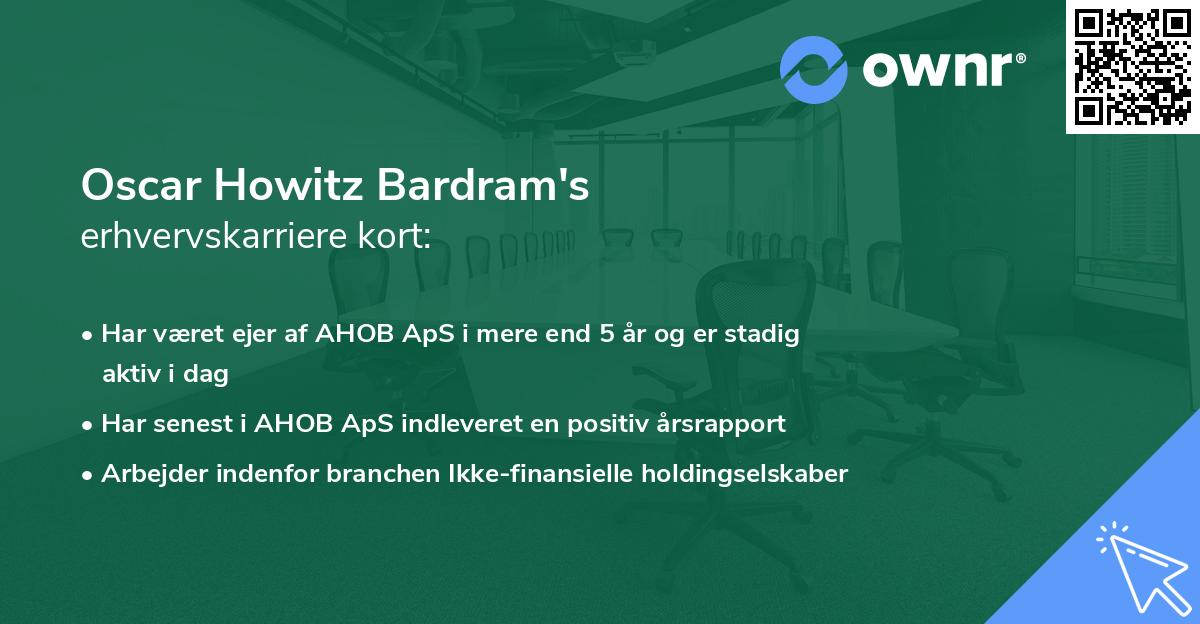 Oscar Howitz Bardram's erhvervskarriere kort