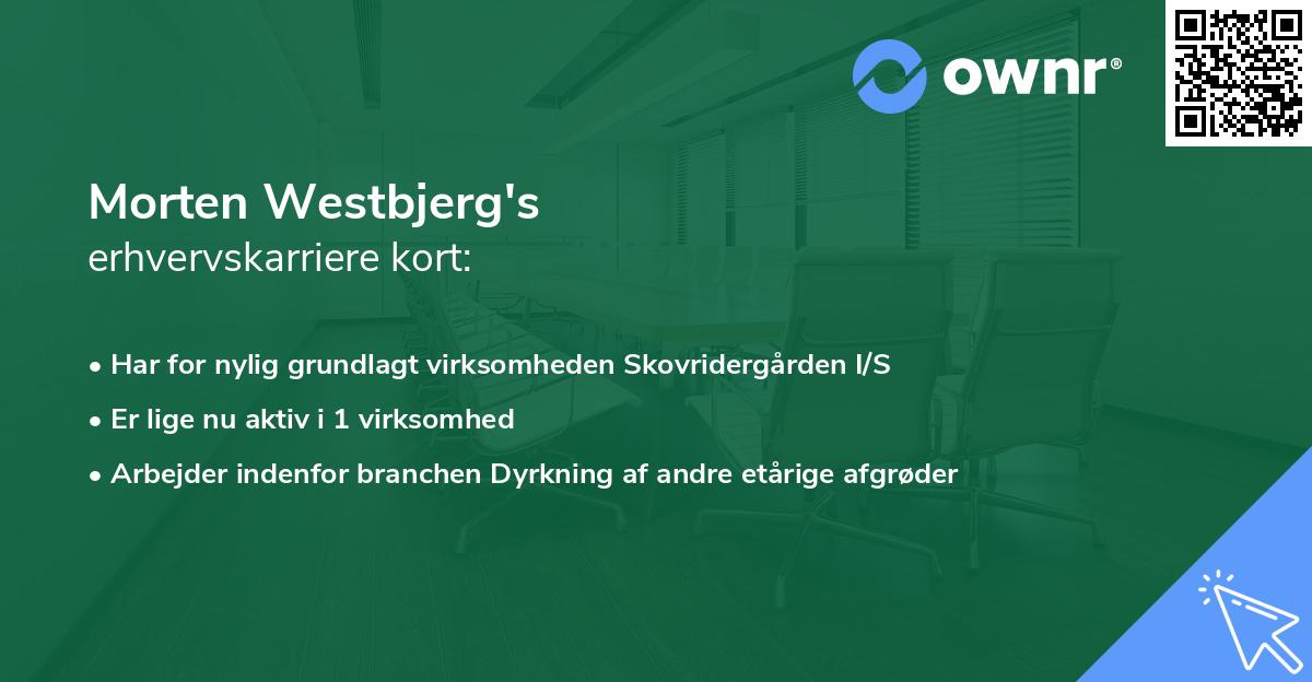 Morten Westbjerg's erhvervskarriere kort