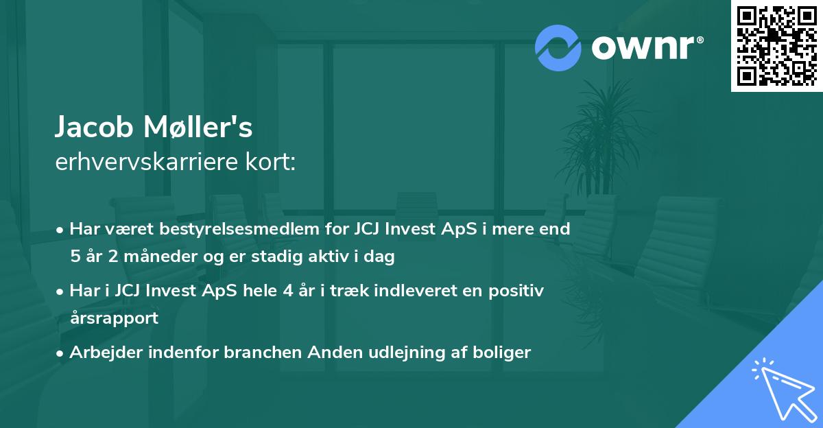 Jacob Møller's erhvervskarriere kort