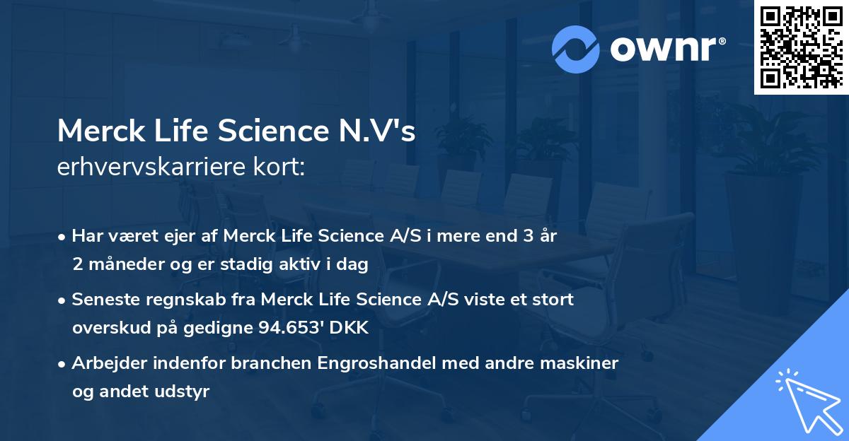 Merck Life Science N.V's erhvervskarriere kort