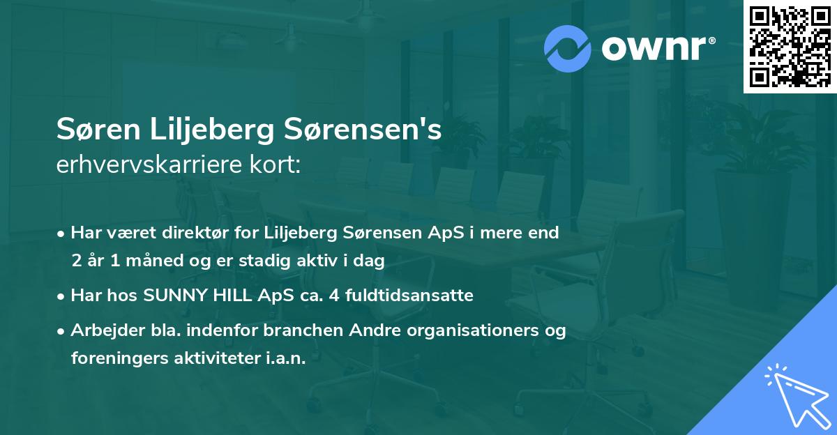 Søren Liljeberg Sørensen's erhvervskarriere kort