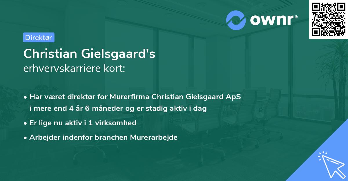 Christian Gielsgaard's erhvervskarriere kort