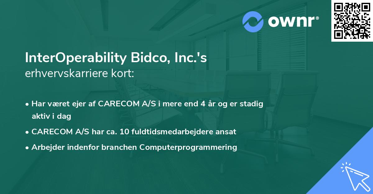 InterOperability Bidco, Inc.'s erhvervskarriere kort