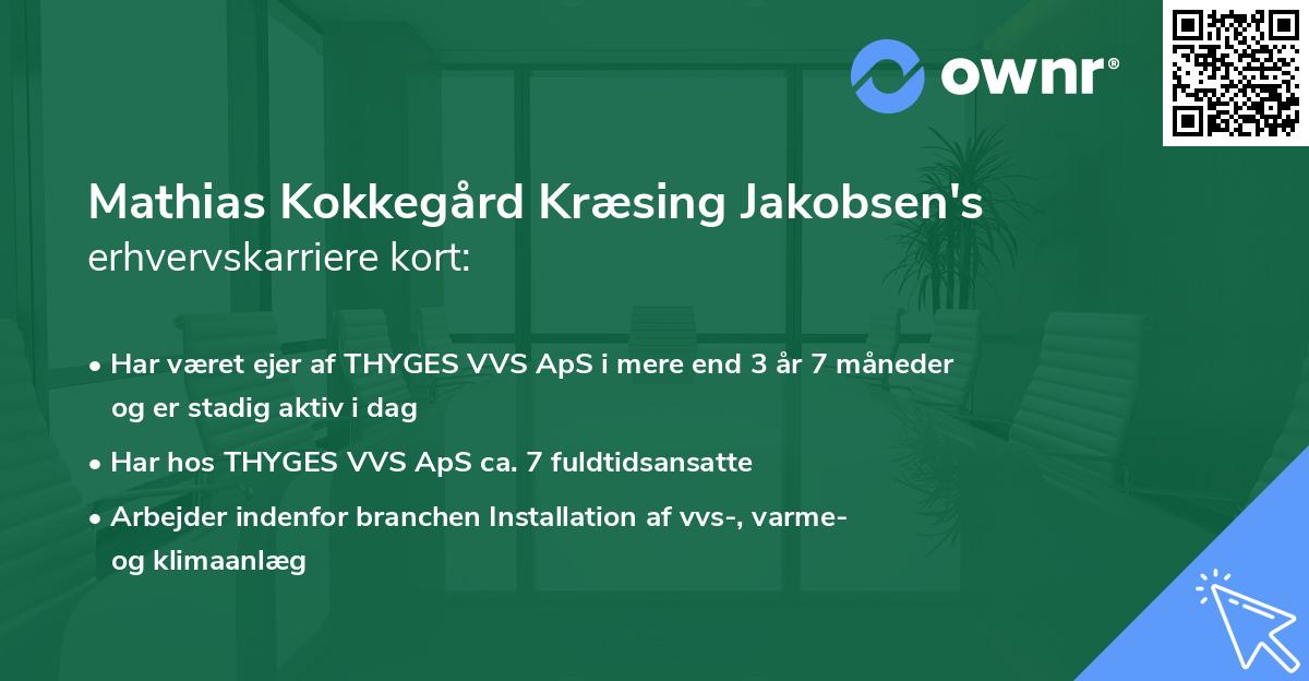 Mathias Kokkegård Kræsing Jakobsen's erhvervskarriere kort