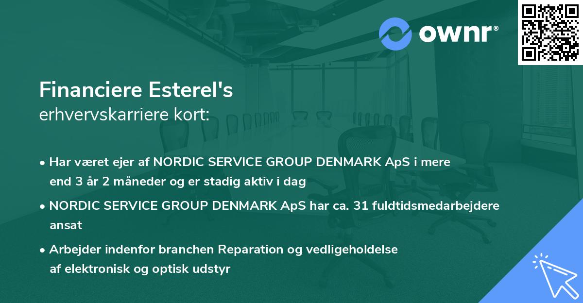 Financiere Esterel's erhvervskarriere kort