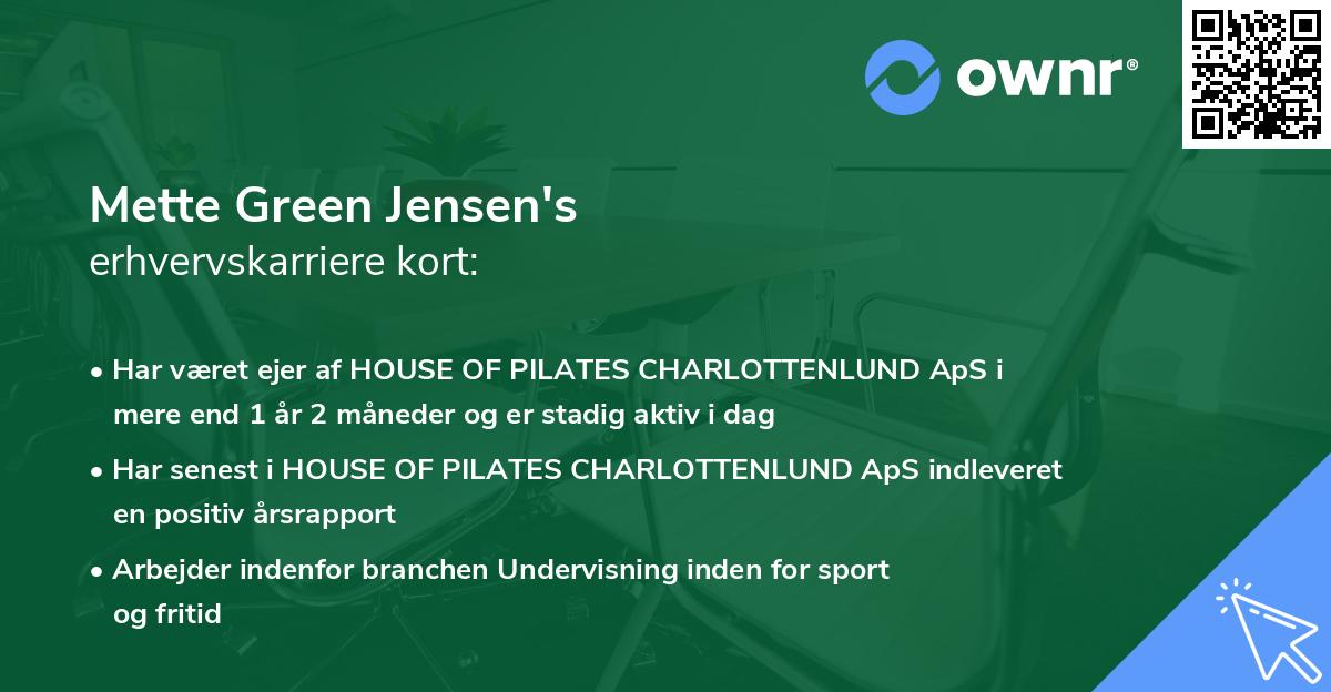 Mette Green Jensen's erhvervskarriere kort