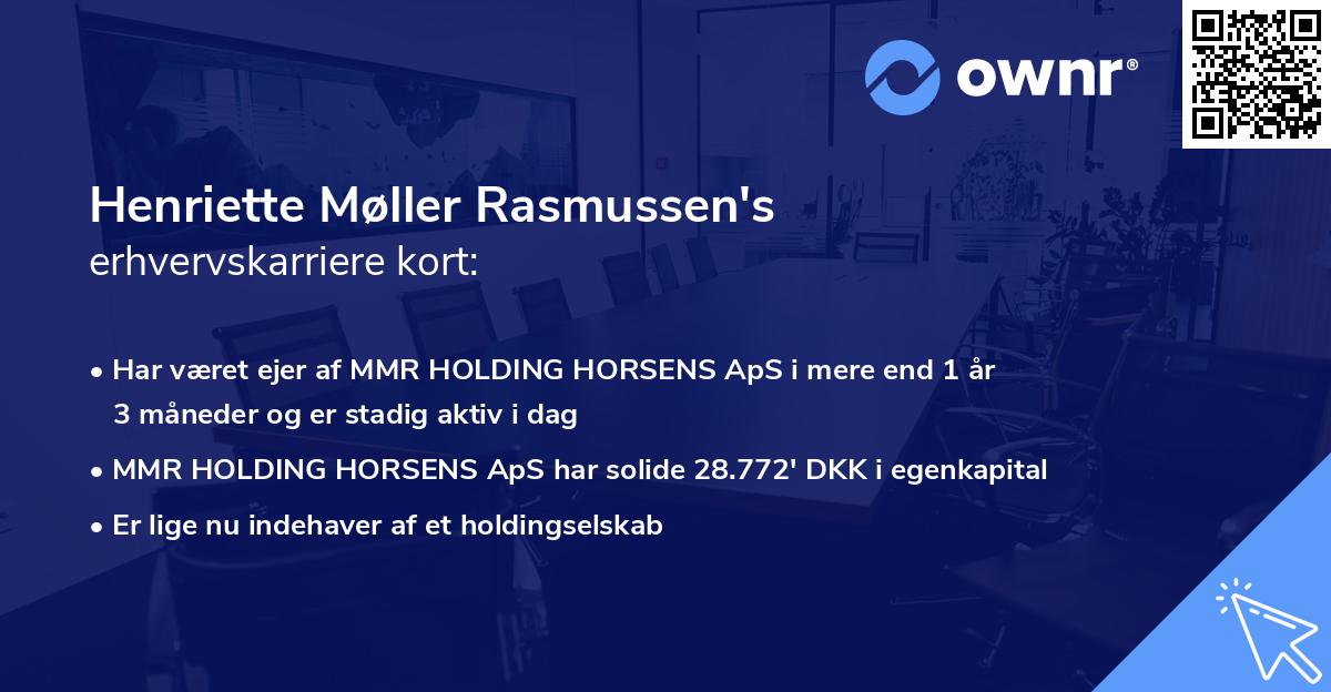 Henriette Møller Rasmussen's erhvervskarriere kort
