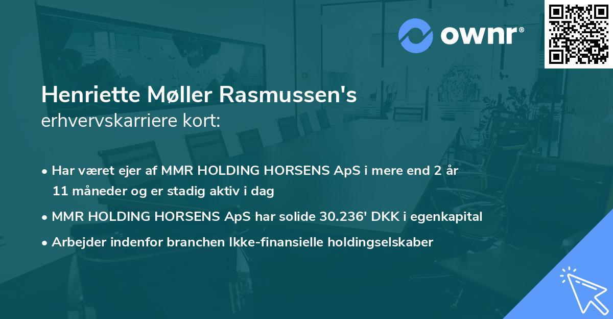 Henriette Møller Rasmussen's erhvervskarriere kort