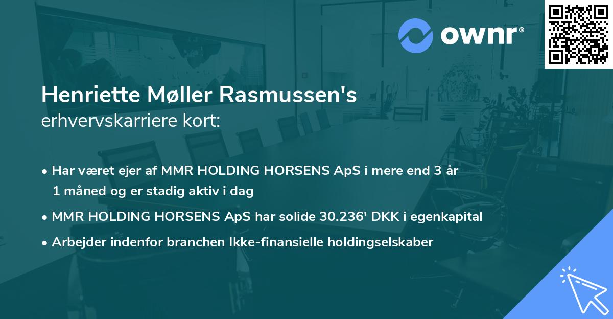 Henriette Møller Rasmussen's erhvervskarriere kort