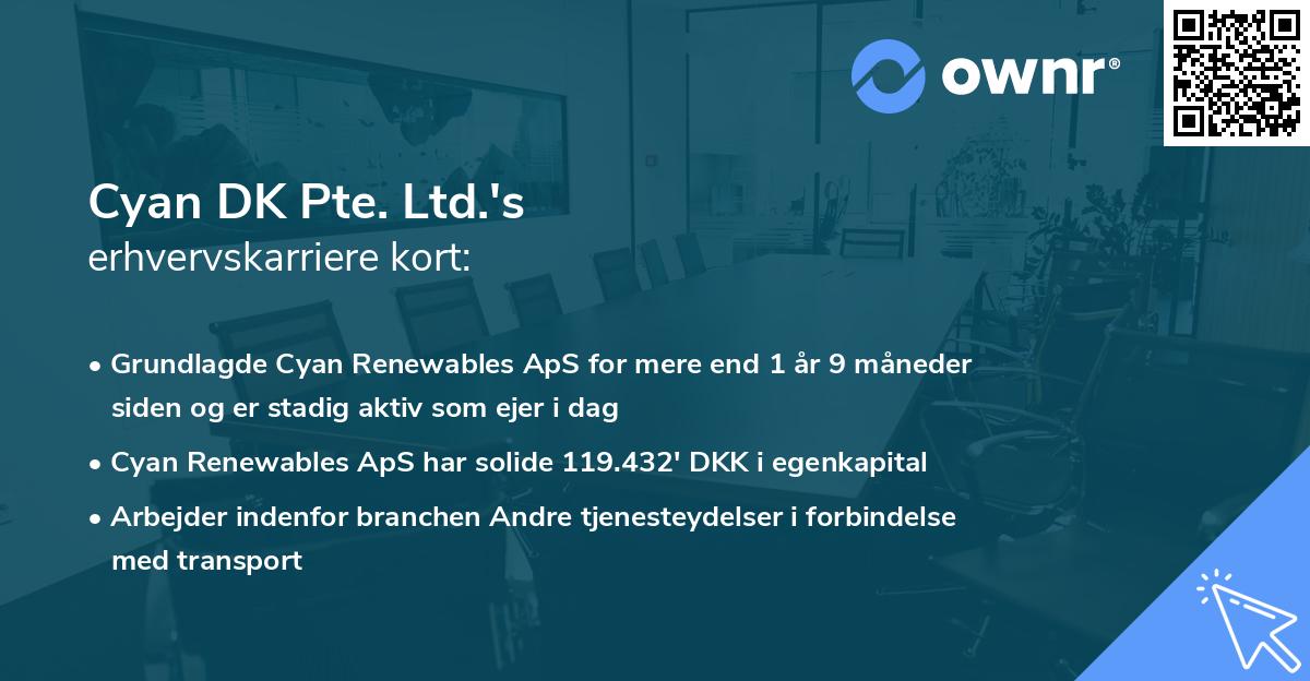 Cyan DK Pte. Ltd.'s erhvervskarriere kort