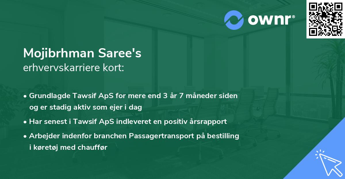 Mojibrhman Saree's erhvervskarriere kort