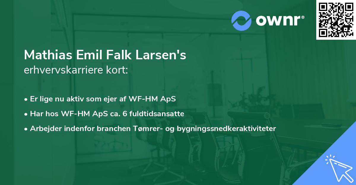 Mathias Emil Falk Larsen's erhvervskarriere kort