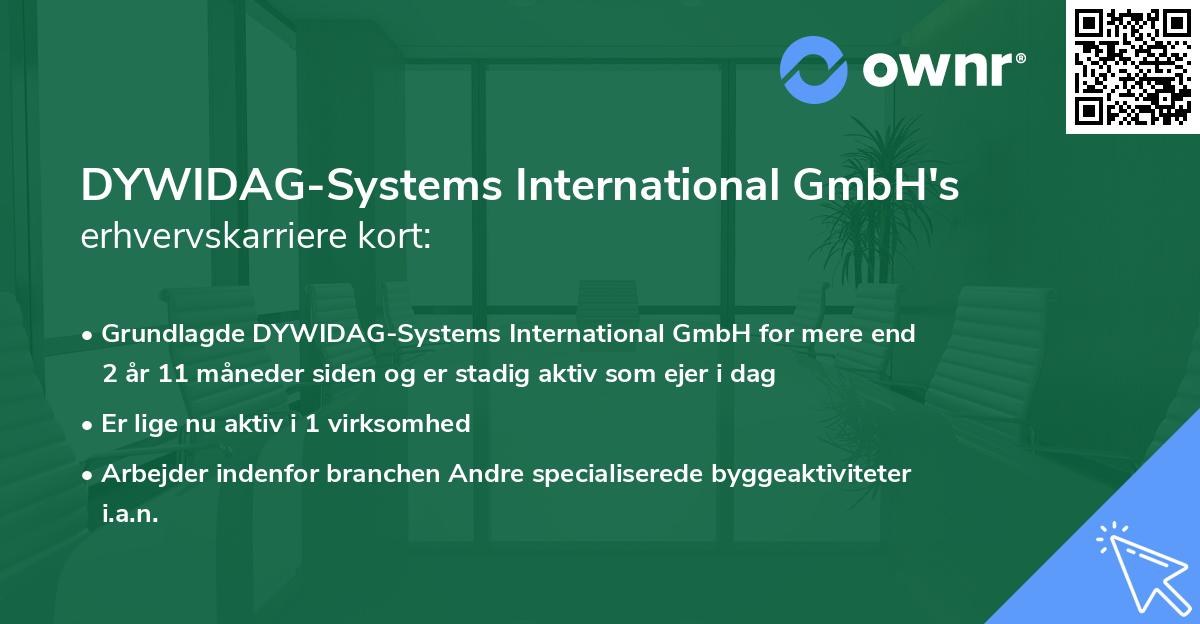 DYWIDAG-Systems International GmbH's erhvervskarriere kort