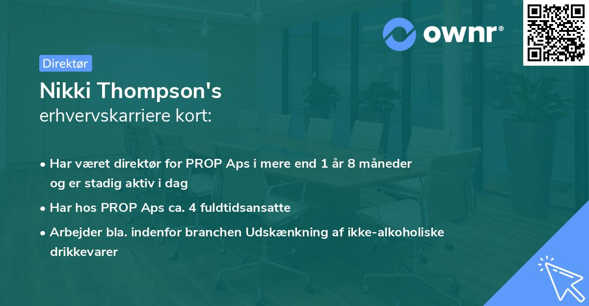 Nikki Thompson's erhvervskarriere kort