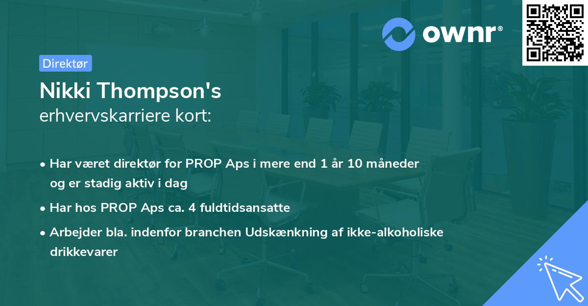 Nikki Thompson's erhvervskarriere kort