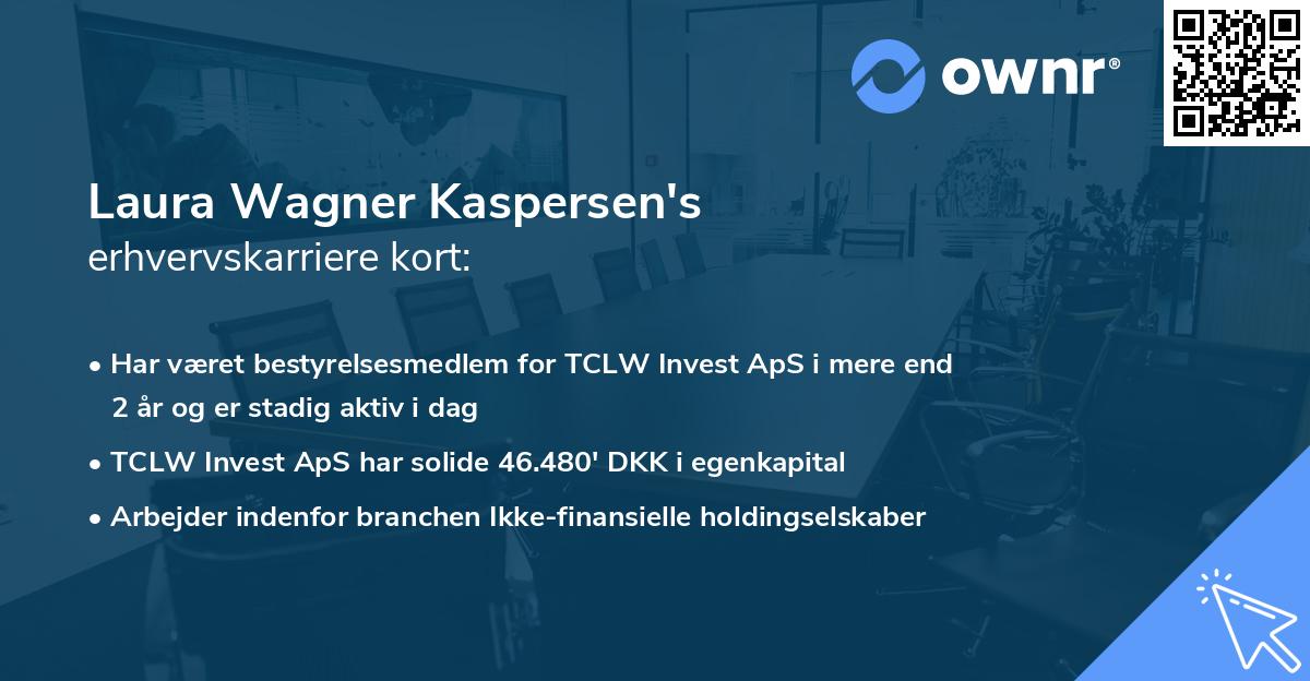 Laura Wagner Kaspersen's erhvervskarriere kort