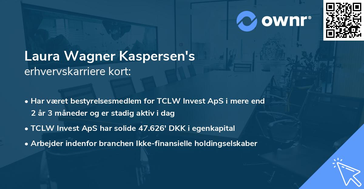 Laura Wagner Kaspersen's erhvervskarriere kort