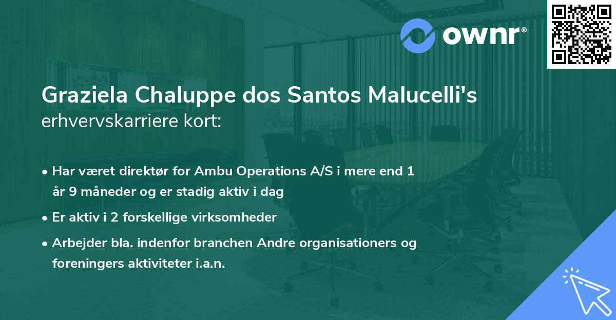Graziela Chaluppe dos Santos Malucelli's erhvervskarriere kort