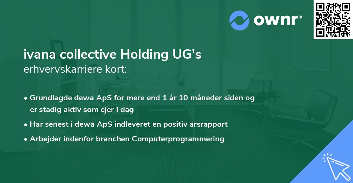 ivana collective Holding UG's erhvervskarriere kort