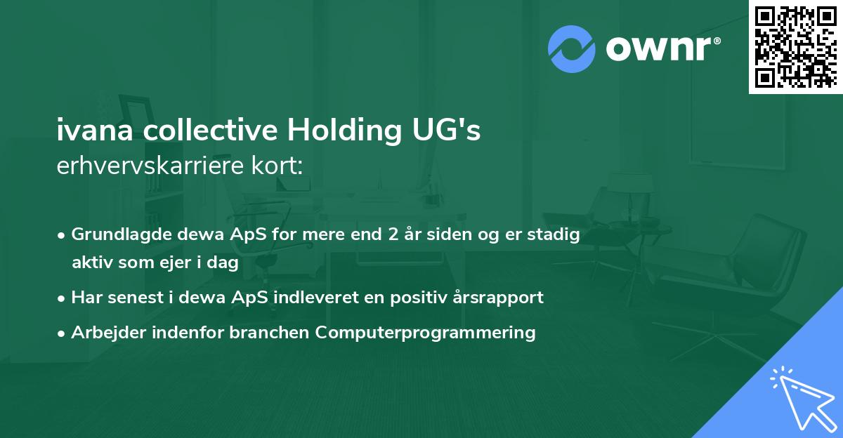 ivana collective Holding UG's erhvervskarriere kort