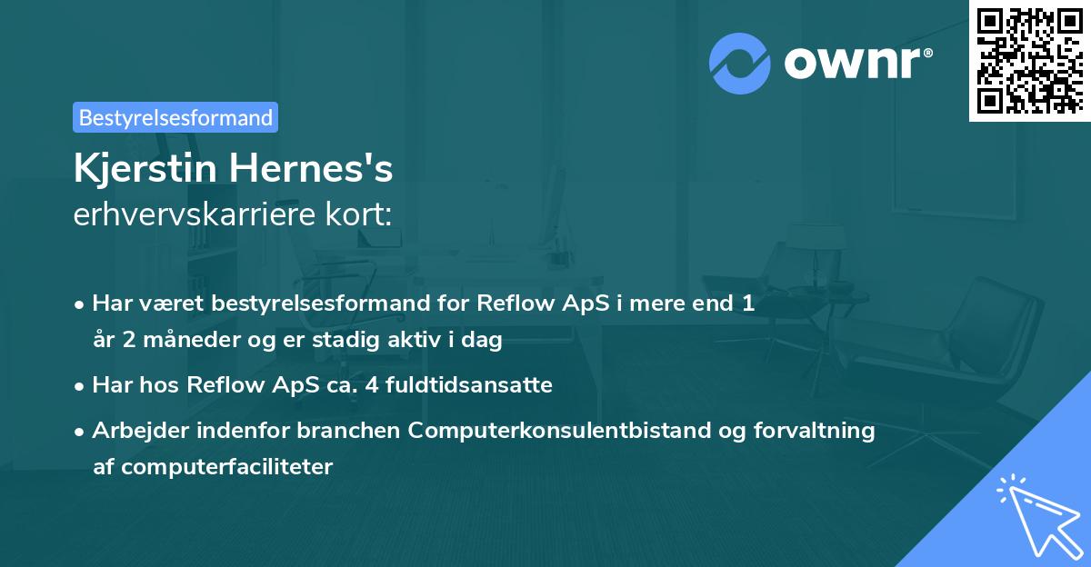 Kjerstin Hernes's erhvervskarriere kort