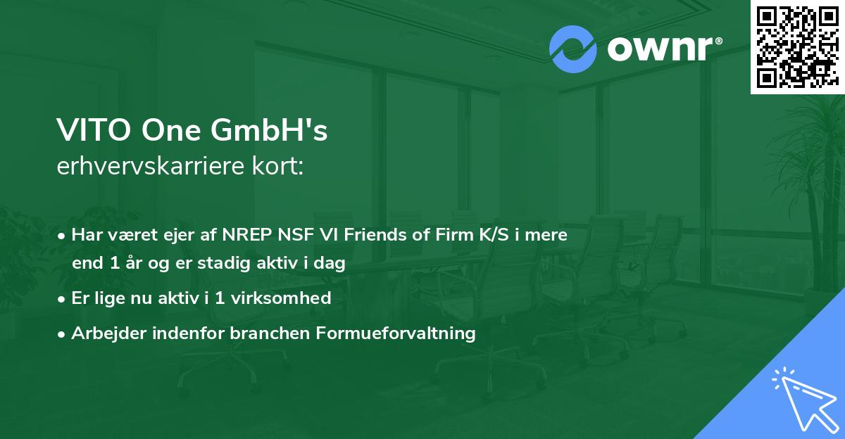 VITO One GmbH's erhvervskarriere kort