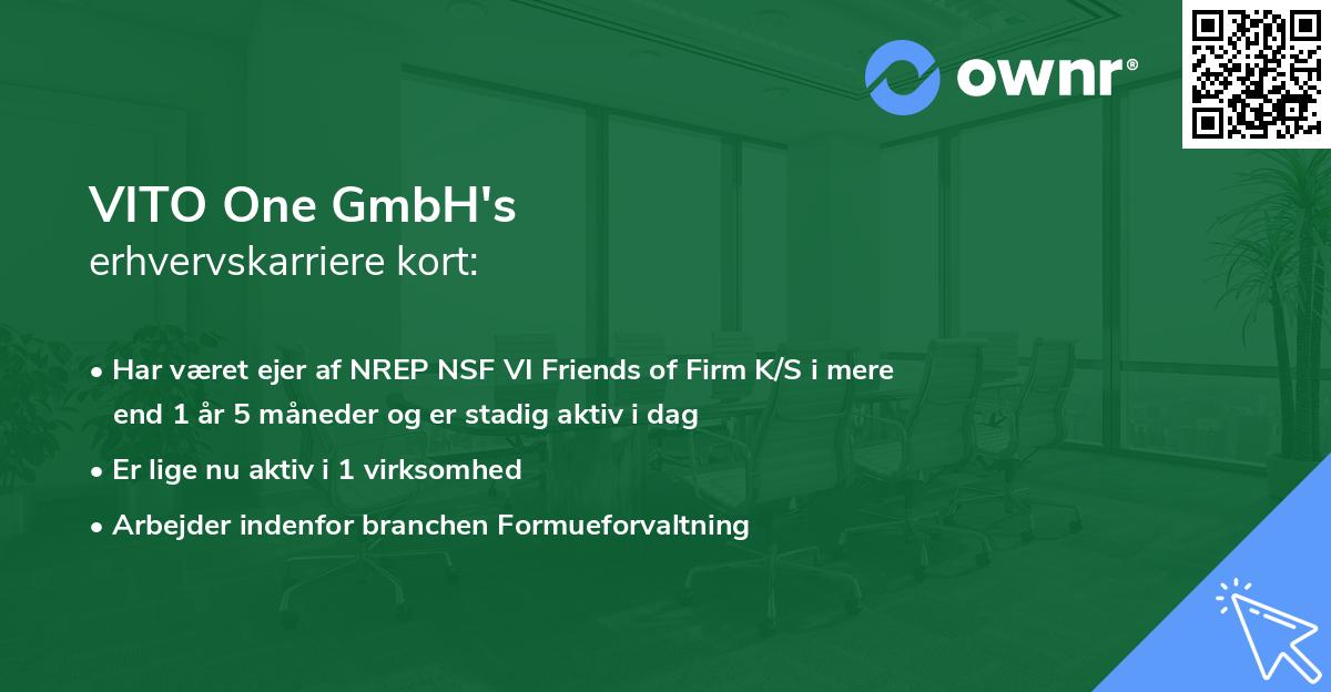 VITO One GmbH's erhvervskarriere kort