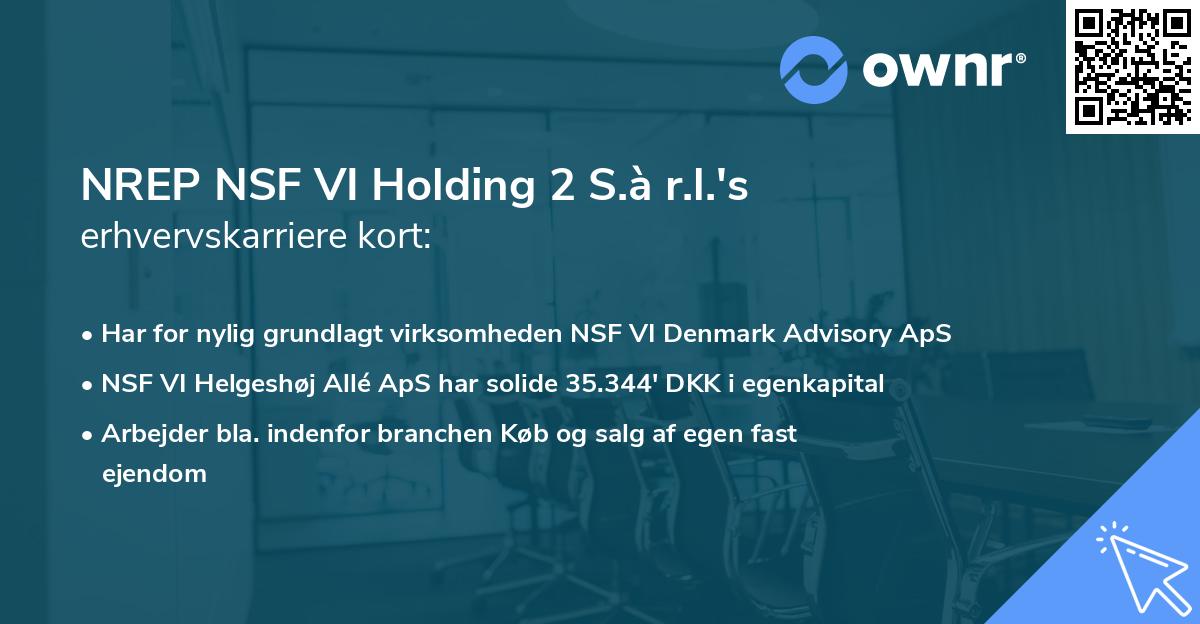 NREP NSF VI Holding 2 S.à r.l.'s erhvervskarriere kort