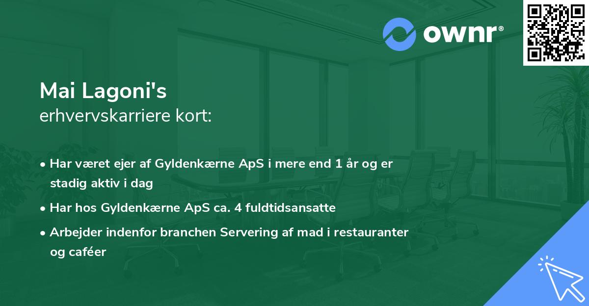 Mai Lagoni's erhvervskarriere kort