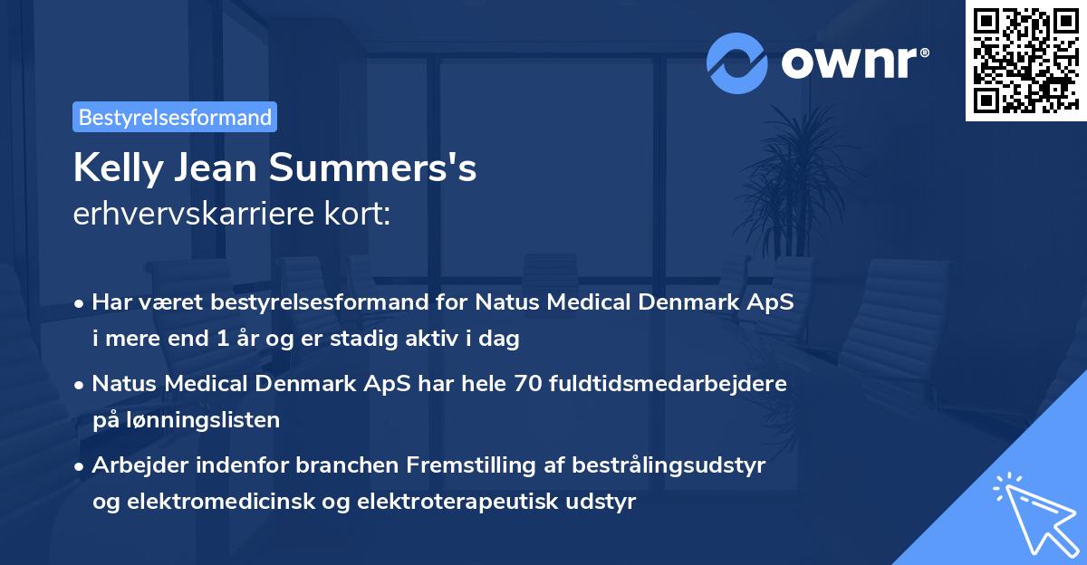 Kelly Jean Summers's erhvervskarriere kort