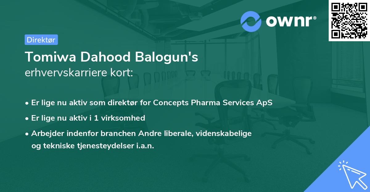 Tomiwa Dahood Balogun's erhvervskarriere kort