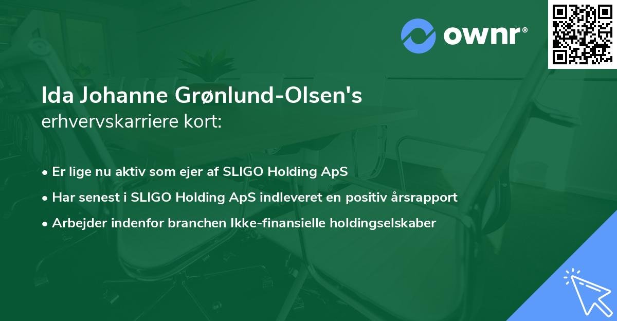 Ida Johanne Grønlund-Olsen's erhvervskarriere kort