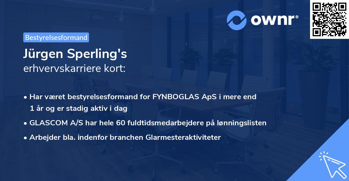 Jürgen Sperling's erhvervskarriere kort