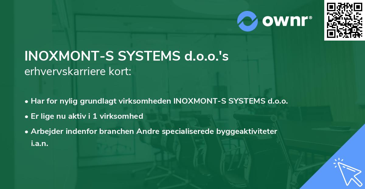 INOXMONT-S SYSTEMS d.o.o.'s erhvervskarriere kort