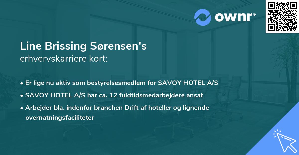 Line Brissing Sørensen's erhvervskarriere kort