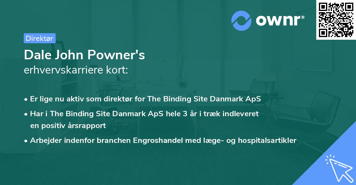 Dale John Powner's erhvervskarriere kort
