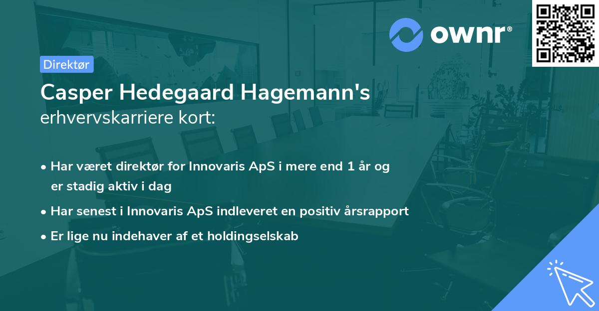 Casper Hedegaard Hagemann's erhvervskarriere kort