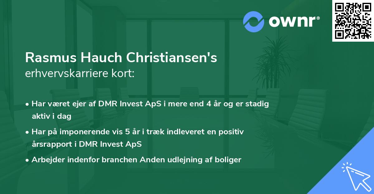 Rasmus Hauch Christiansen's erhvervskarriere kort