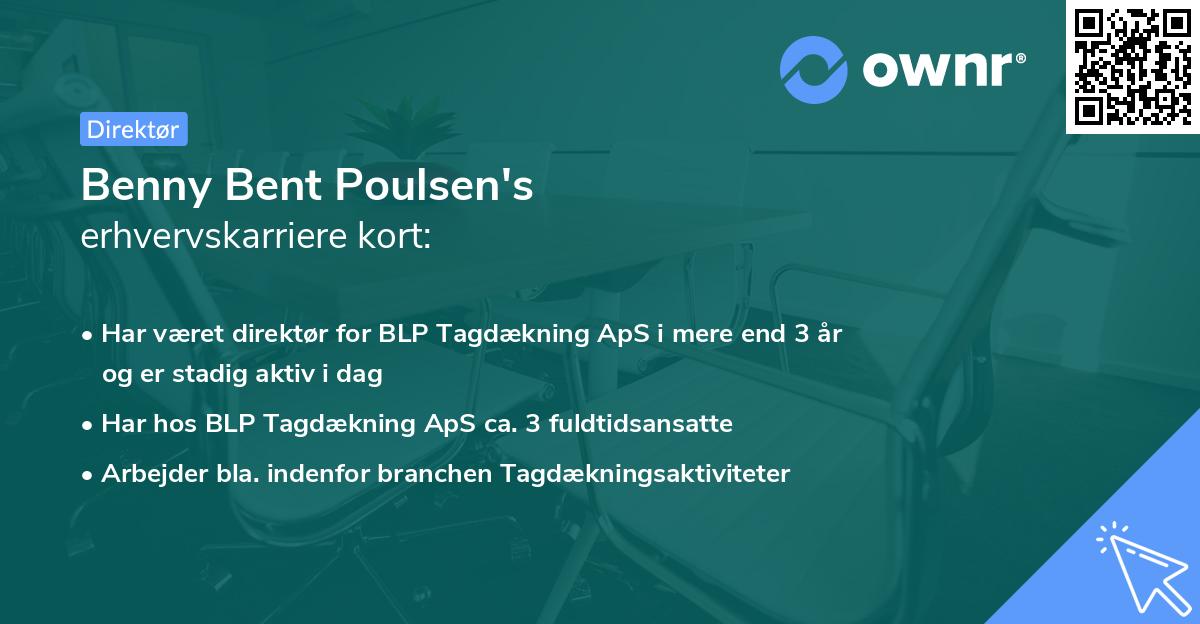 Benny Bent Poulsen's erhvervskarriere kort