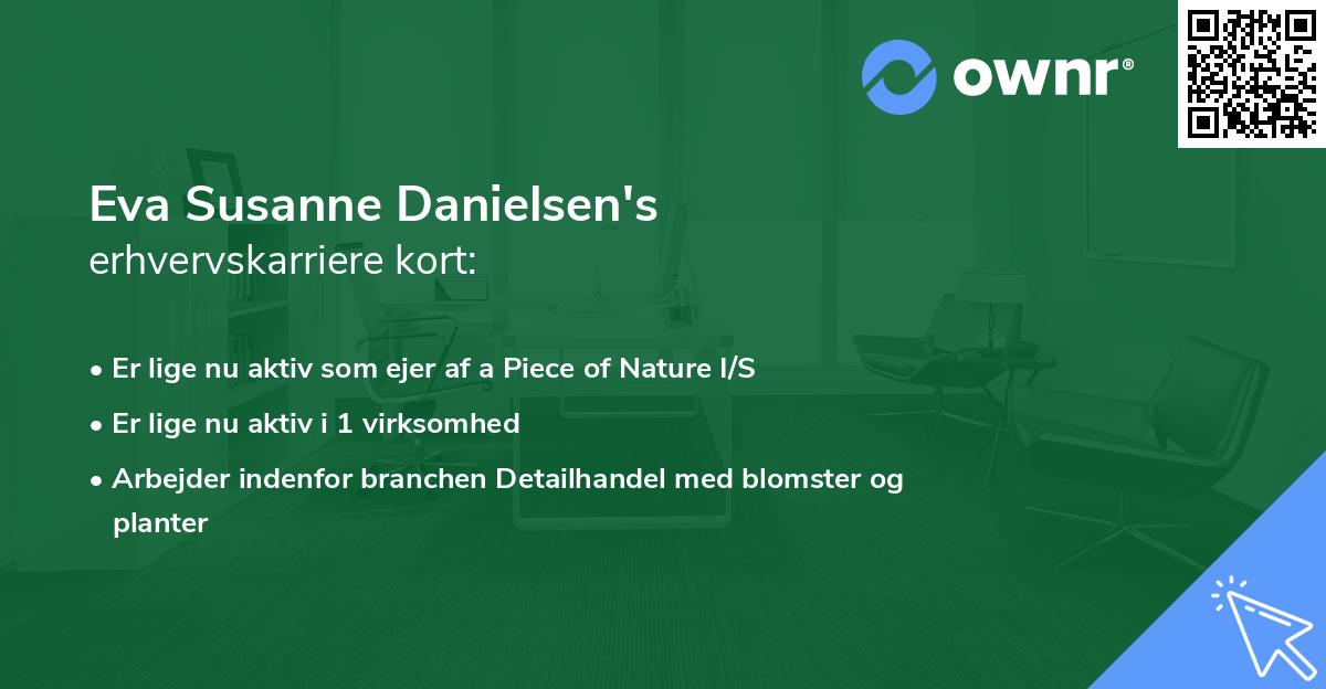 Eva Susanne Danielsen's erhvervskarriere kort
